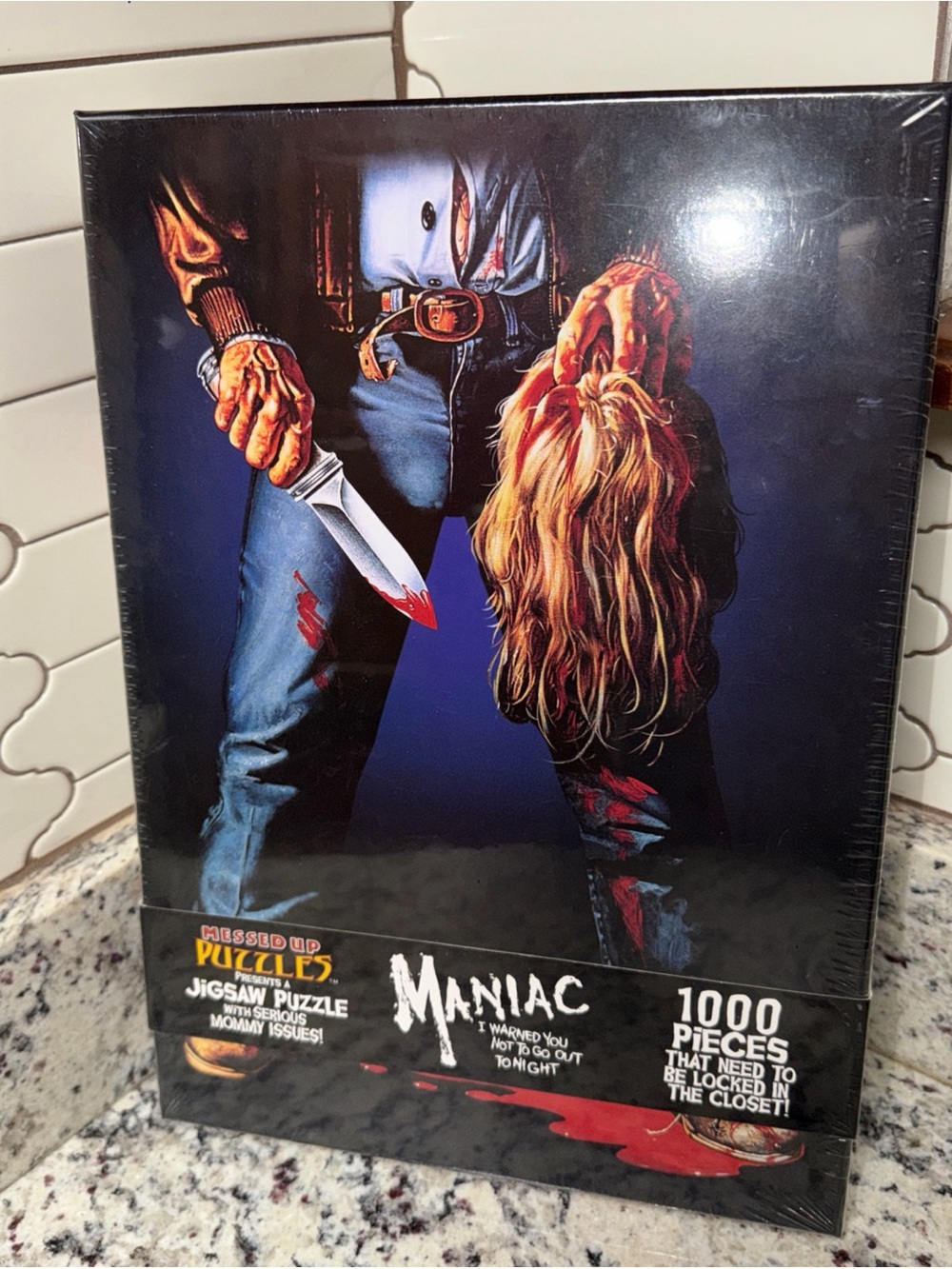 Maniac I Warned You Not to Go Out Tonight 1000 Pc Puzzle Messed Up Mommy Issues
